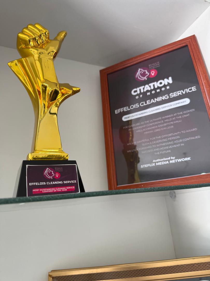 Multi-Award Trophy Cabinet — Effelois Cleaning Services