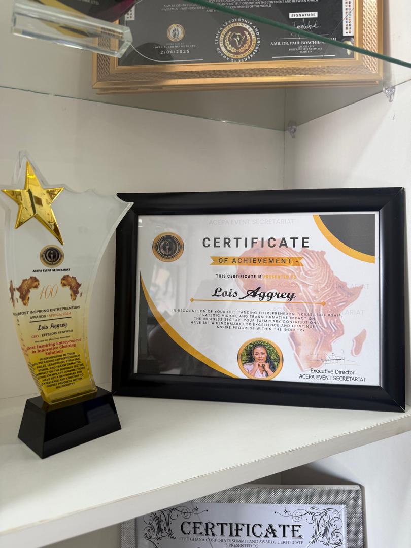 Cleaning Service Excellence — Trophy Showcase — Effelois Cleaning Services